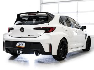 Toyota GR Corolla Performance Exhaust - AWE Tuning - Cat Back Track Edition - Chrome Silver - `23-`24